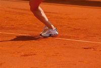 Tennis op gravel een uitstekende balsprong